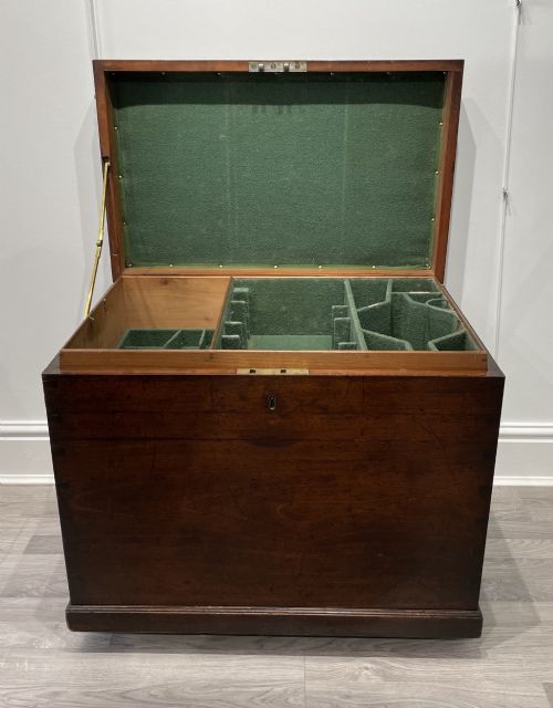 Rare Georgian Mahogany Silver Chest Trunk - Image 2