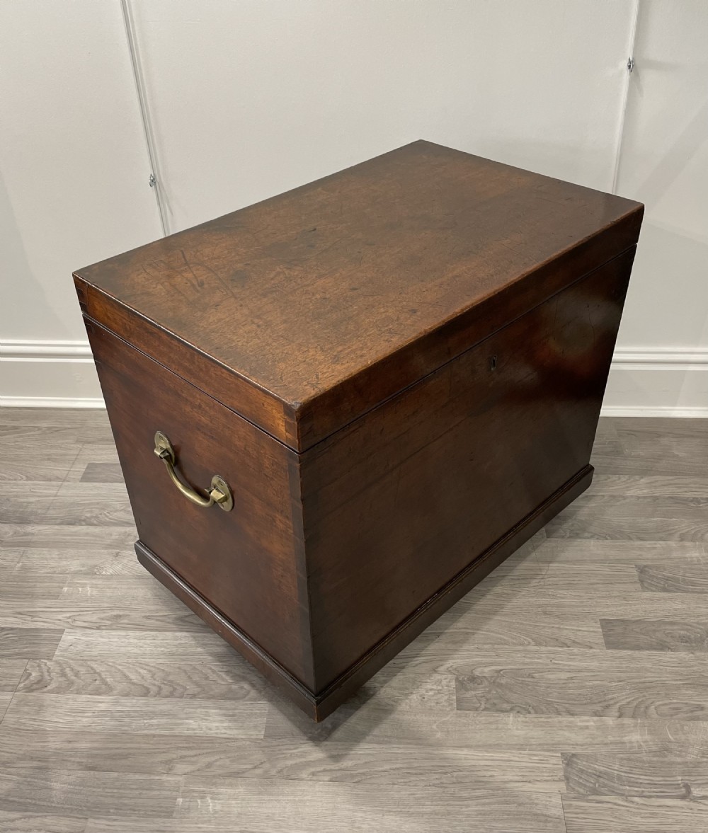 Rare Georgian Mahogany Silver Chest Trunk