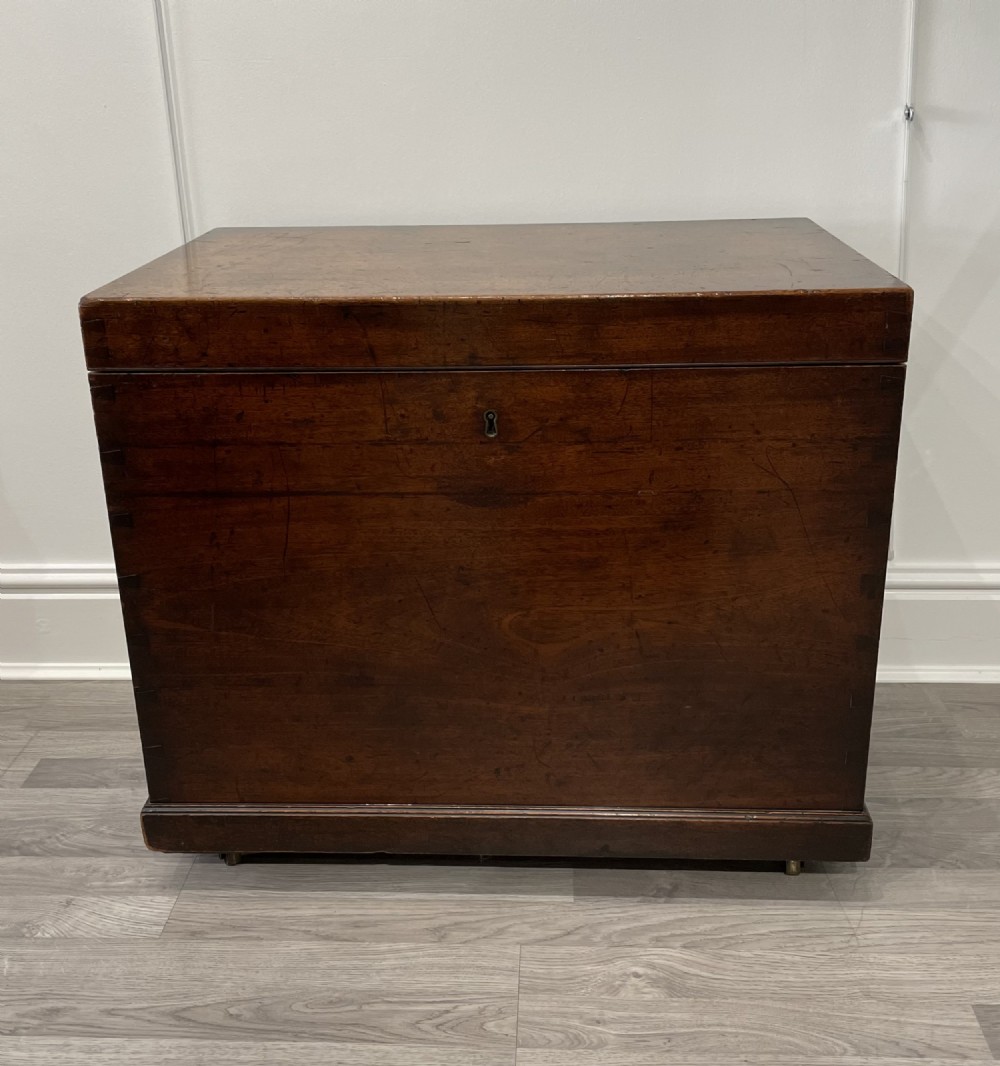 Rare Georgian Mahogany Silver Chest Trunk - Image 3