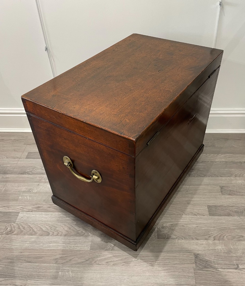 Rare Georgian Mahogany Silver Chest Trunk - Image 4