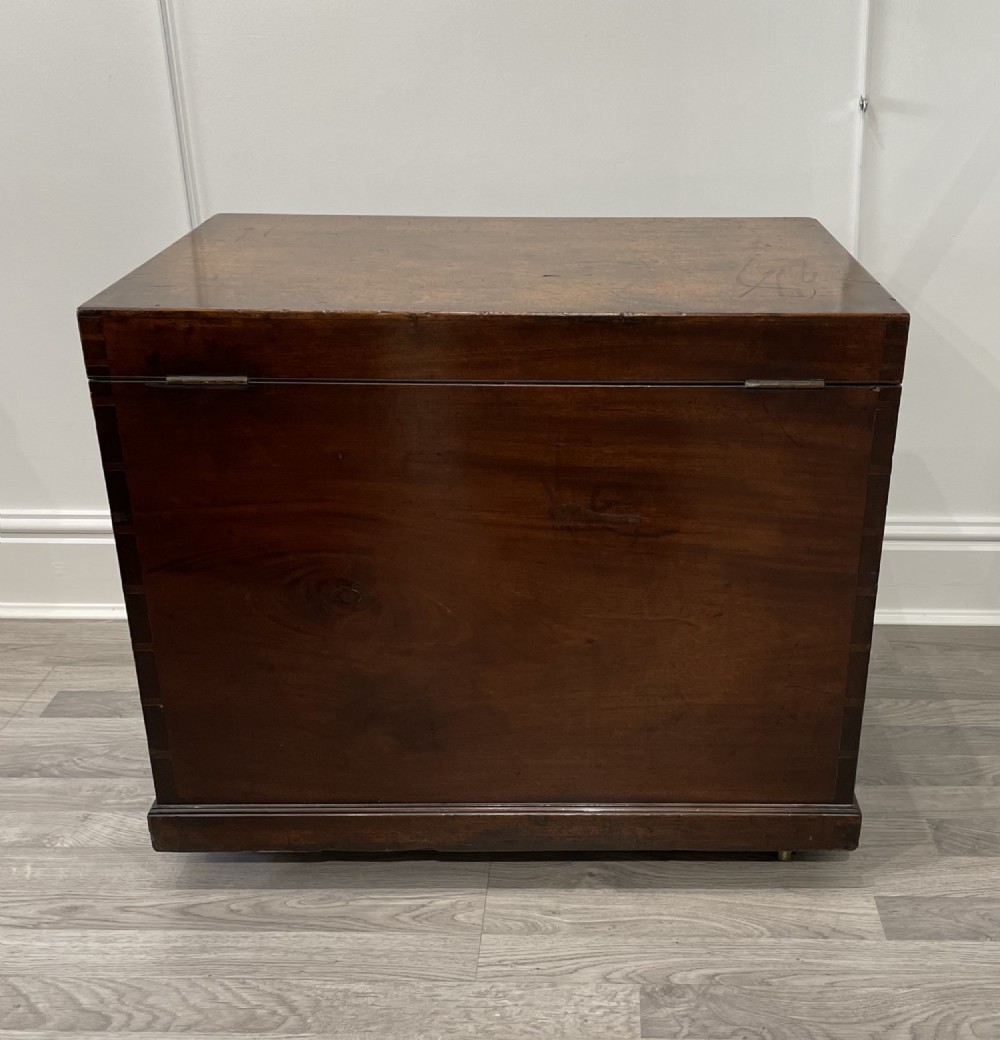 Rare Georgian Mahogany Silver Chest Trunk - Image 6